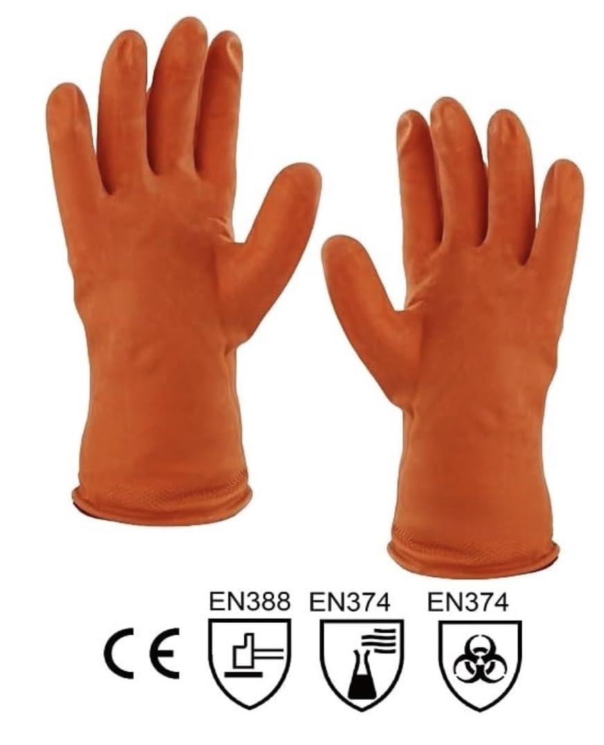Rubber Bee Keeping Gloves, Bee Protective Gloves, Honey Bee Protection Gloves, Pack of 2 Pair- Multicolor