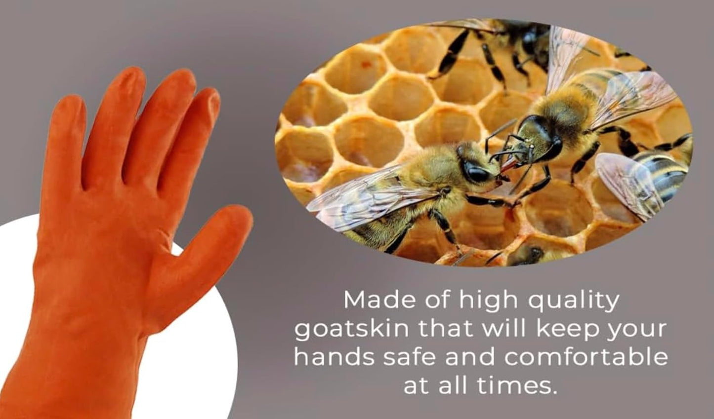 CHANDOKS IND Gloves for Beekeeping | EN388 & EN374 Certified Bee Gloves 1 Pair