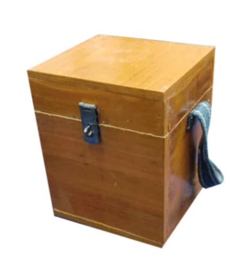 CHANDOKS Aluminum Fuel Sample Container with Premium Wooden Storage Box