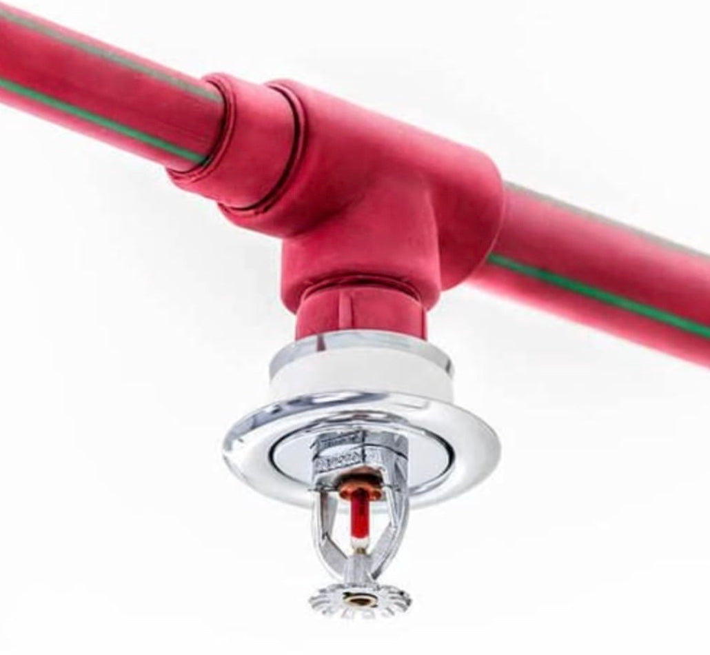 Chrome-Plated Automatic Fire Sprinkler Head with Temperature-Activated Red Glass Bulb, Professional Grade Fire Suppression System, Pack of 2