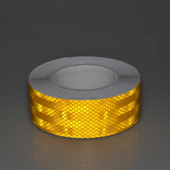 CHANDOKS Reflective Radium Warning Water Proof Tape For road safety purpose Night Safety Sticker High Intensity, Heavy Duty quality 2 Inch x 50 Meter (Yellow)