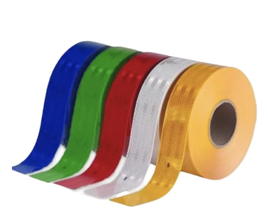 SAFEMETALS High Intensity Retro Redium Tape for Safety Jackets, Vehicles, Helmets, and Road Marking| Waterproof & Heat-Resistant Reflective Tape Roll for Night Safety.