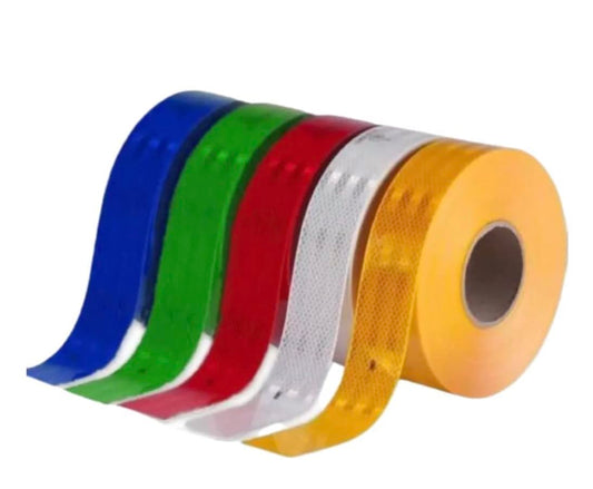 SAFEMETALS High Intensity Retro Redium Tape for Safety Jackets, Vehicles, Helmets, and Road Marking| Waterproof & Heat-Resistant Reflective Tape Roll for Night Safety.