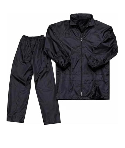 Rain Jacket & Pant Set | Waterproof Outdoor Protective Wear | Adjustable Elastic Waist, Full Zipper with Storm Flap, Hook-and-Loop Closure, Hooded Design, Outdoor Protective Wear