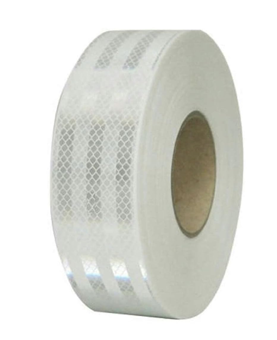 BOMBAY MS 2 MTR (EACH) X 2 INCH WIDTH Radium Reflective Warning Tape Waterproof For Multipurpose Uses Sticker High Intensity Conspicuity Red, Yellow & White