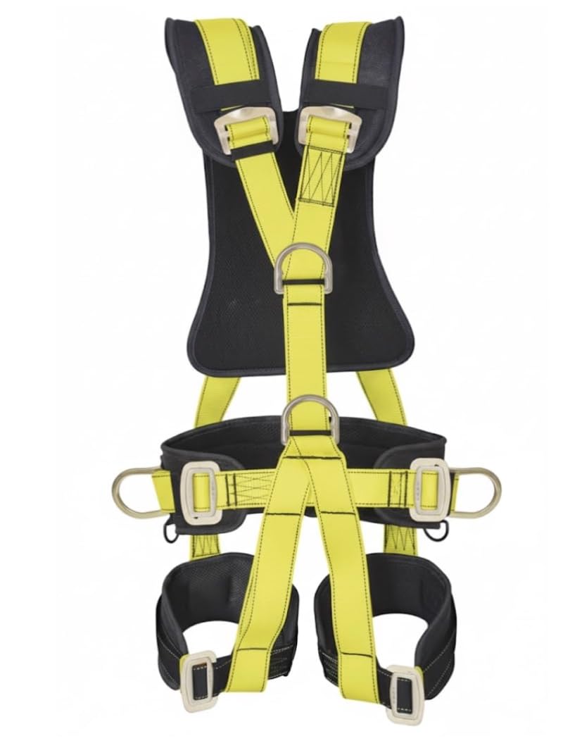 Safetymust Full Body Padded Safety Harness - Men's Safety Belt for Construction Height | Industrial-Grade Safety Solution for Construction, Industrial...