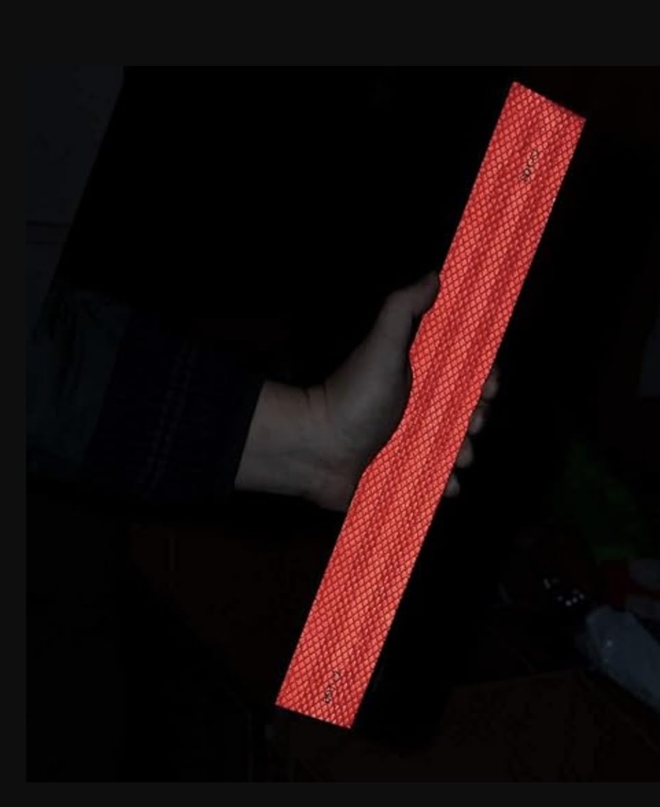 BOMBAY MS High Intensity Water Proof Conspicuity Warning Reflective Radium Tape Sticker 2 Inch X 5 Meter Red