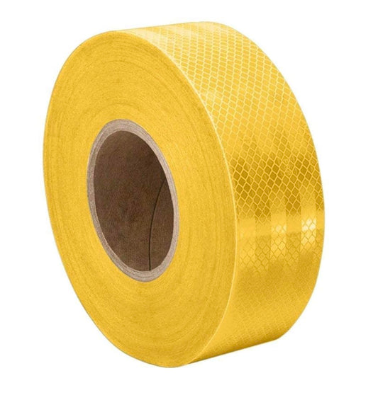 CHANDOKS Reflective Radium Warning Water Proof Tape For road safety purpose Night Safety Sticker High Intensity, Heavy Duty quality 2 Inch x 50 Meter (Yellow)