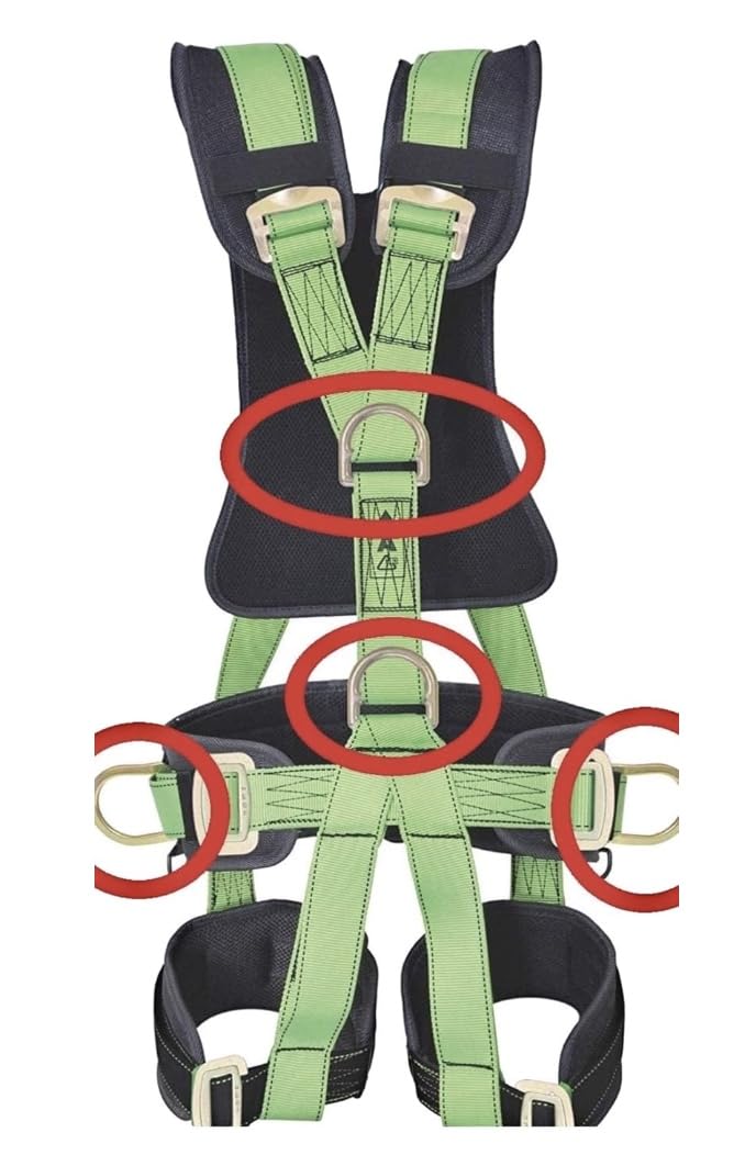 Safetymust Full Body Padded Safety Harness - Men's Safety Belt for Construction Height | Industrial-Grade Safety Solution for Construction, Industrial...