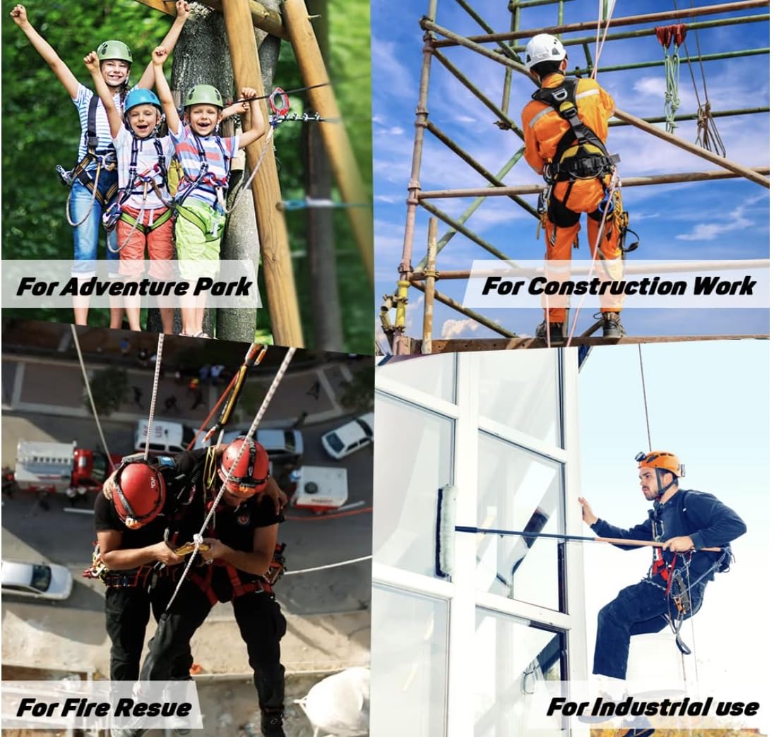Safetymust Full Body Padded Safety Harness - Men's Safety Belt for Construction Height | Industrial-Grade Safety Solution for Construction, Industrial...
