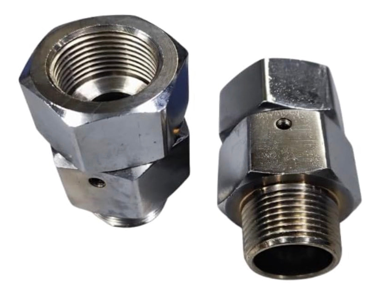 360° Rotating 1' Fuel Swivel Joint (Pack of 2) – Leak-Proof BSP Male-Female Connector for Smooth Flow
