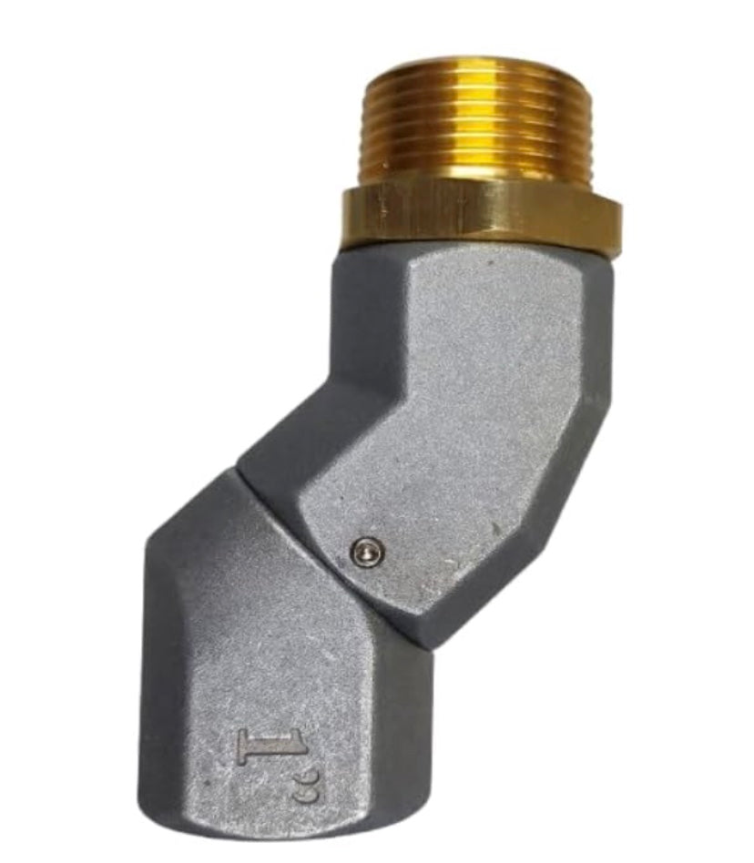BOMBAY MS 1" SWIVEL JOINT DUAL PANE, 25mm DEISEL AUTOCUT NOZZLE SWIVEL JOINT, 360 DEGREE ROTATION, 25mm MALE BRASS BSP THREAD, DUAL BODY