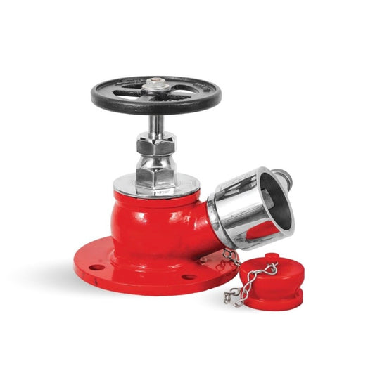 Fire Hydrant Landing Valve IS:5290 T- A Certified, 63mm Single Outlet, 75mm NB Inlet, Cast Iron Body, SS304 Stainless Steel Trim, High-Pressure Water Control Valve for Fire