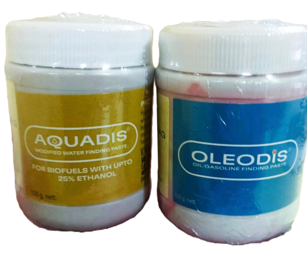 Aquadis Modified Water Finding Paste for Biofuels with up to 25% Ethanol, Oleodis Oil Gasoline Finding Paste, (100 g Each) Combo Pack