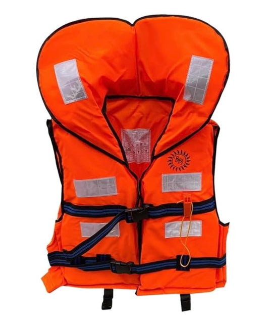 Life Jacket (Pack of 1) Polyster Fabric with EPE Foam for Adult Safety Jacket Along with Whistle for Swimming, Boating, Floating- Weight Capacity Upto 125 Kg (1)
