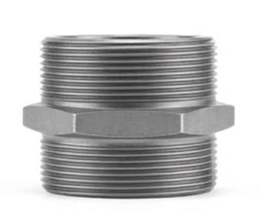 3 Inch Hex Nipple Threaded Pipe Fitting | Stainless Steel Heavy Duty Male x Male Connector for Fuel Tankers & Industrial Pipelines