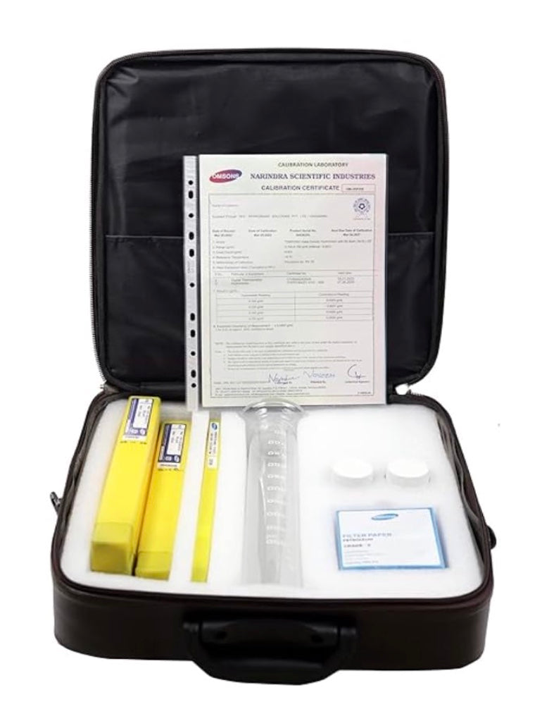 OMSONS with NABL Calibration Certificate with Density Hydrometers & Thermometers For Petroleum Use (DENSITY KIT WITH M50 HYDROMETERS)