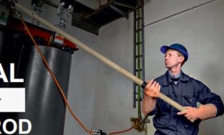 CHANDOKS Electrical Discharge Rod, 15 Feet, Tested Upto 33 KV, with 4 Sq. mm Copper Cable 6 Mtr Long