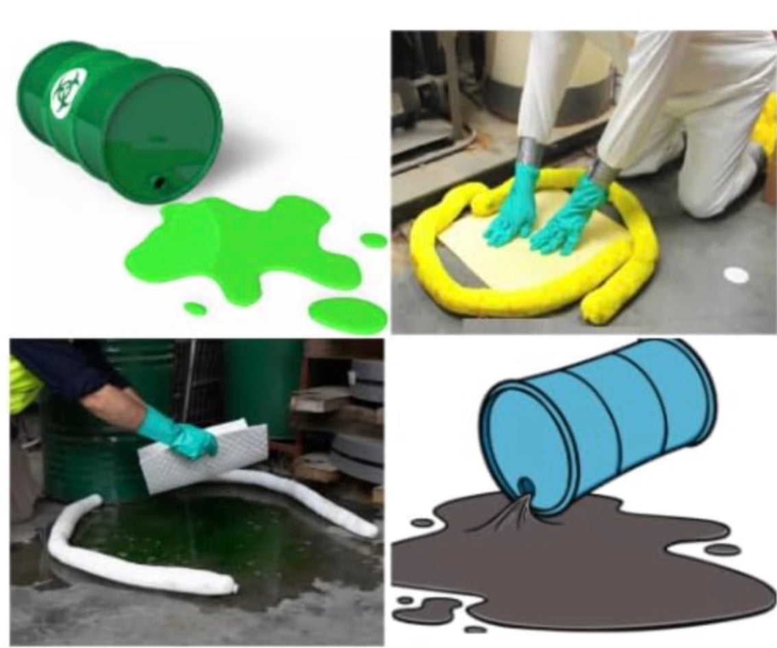 Spill Kit 15 LTR | Chemical Spill Kit | Oil Spill Kit | Spill Kit for Hospital | Spill Control Kit | Hospital Spill Kit (Absorb: Chemicals, Bases, Solvents, Mixed Chemicals, Acidic & Alkalis Liquids)