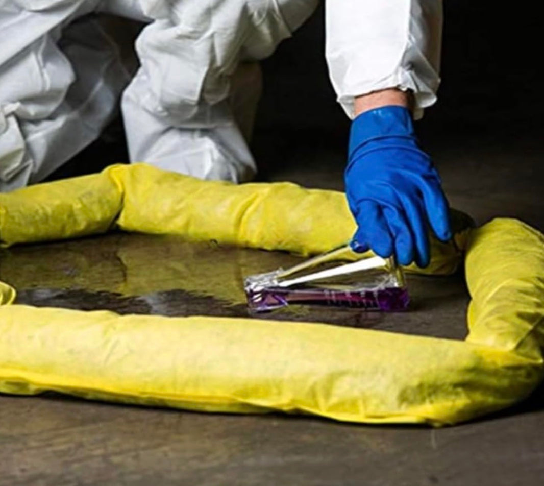 Spill Kit 15 LTR | Chemical Spill Kit | Oil Spill Kit | Spill Kit for Hospital | Spill Control Kit | Hospital Spill Kit (Absorb: Chemicals, Bases, Solvents, Mixed Chemicals, Acidic & Alkalis Liquids)