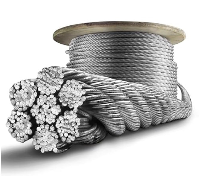 Wire Rope Cable, 3mm Diameter, 10 Meters Length, for Hoisting