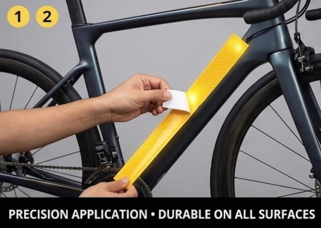 DALBIR High Intensity Water Proof Conspicuity Warning Reflective Radium Conspicuity Tape Sticker 2 Inch X 13 Meter Yellow