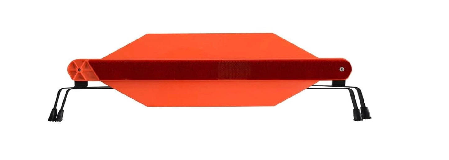 Emergency Warning Triangle, Reflective Safety Roadside Warning Sign, Red, Foldable, 42cm, with Metal Stand