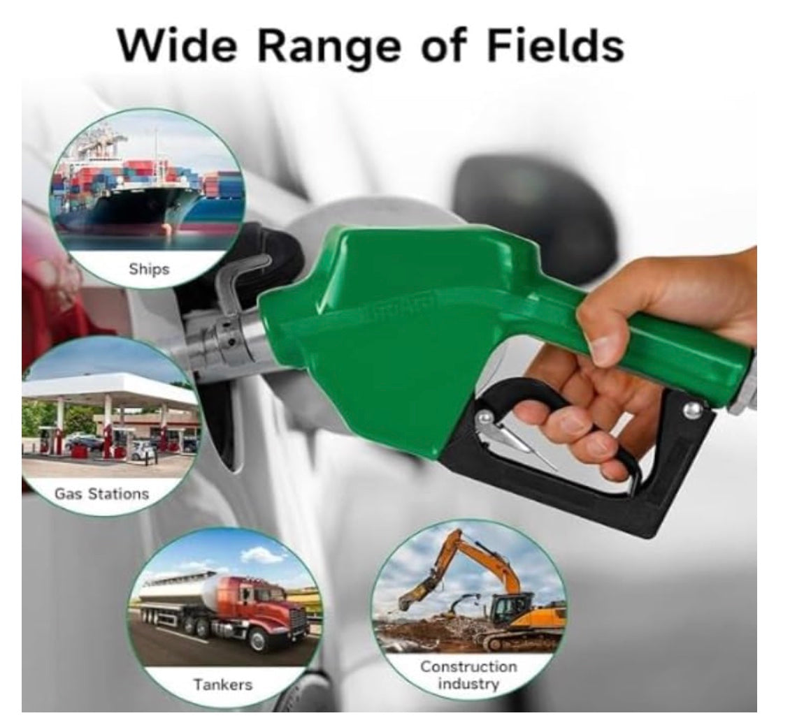 Chandok FlameGuard 3/4 Inch Petrol Fuel Dispensing Nozzle | Heavy Duty Manual Fuel Nozzle | Green | For Petrol Pumps & Fuel Transfer