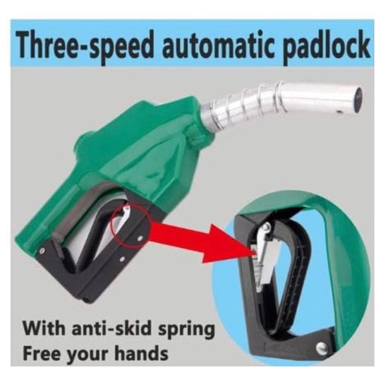 Chandok FlameGuard 3/4 Inch Petrol Fuel Dispensing Nozzle | Heavy Duty Manual Fuel Nozzle | Green | For Petrol Pumps & Fuel Transfer