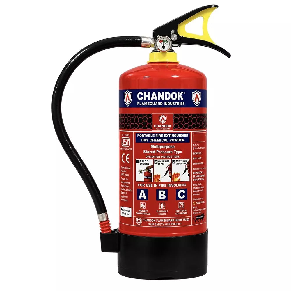 Chandok 6 Kg Fire Extinguisher ABC Powder Stored Pressure Type