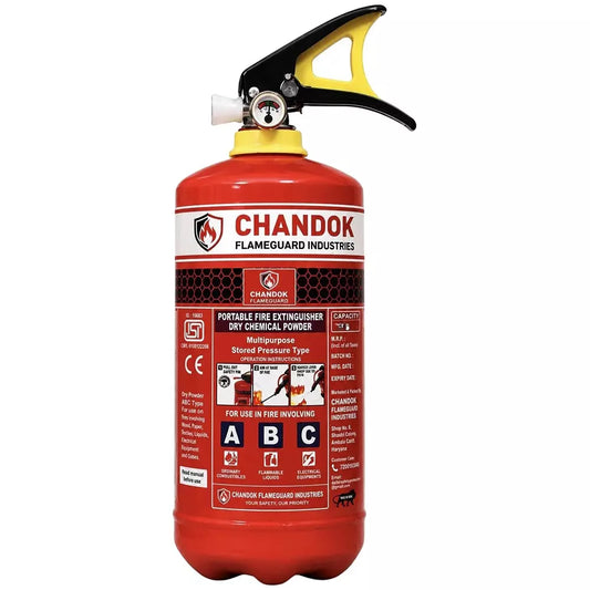 Chandok 1 Kg Fire Extinguisher ABC Powder Stored Pressure Type